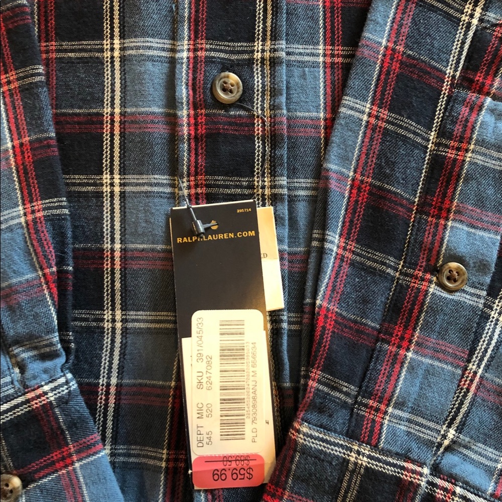 Men’s Long Sleeved plaid button down - Picture 3 of 4